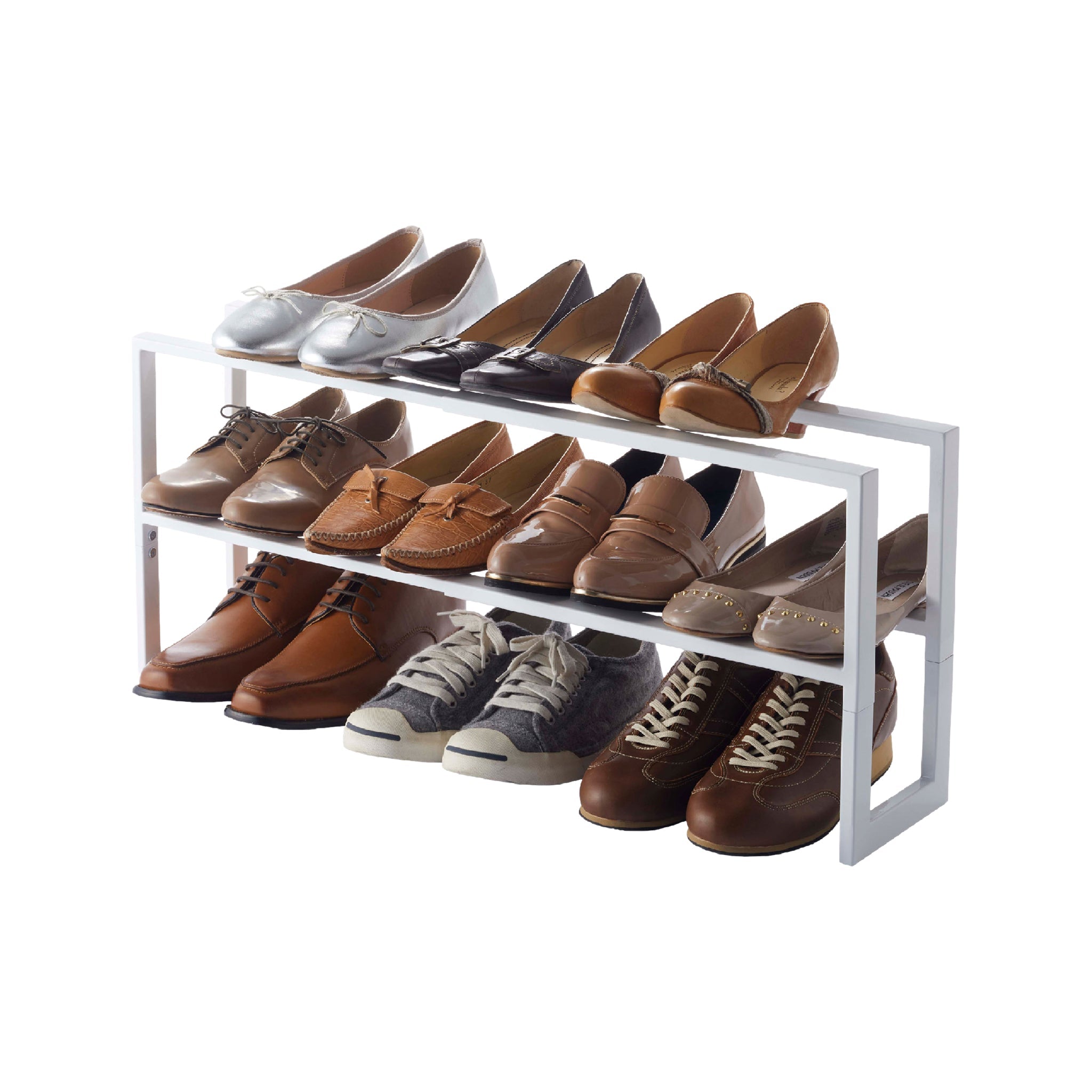 2-Tiered Extendable Shoe Rack