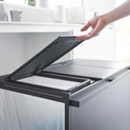 3-Compartment Trash Can with Casters