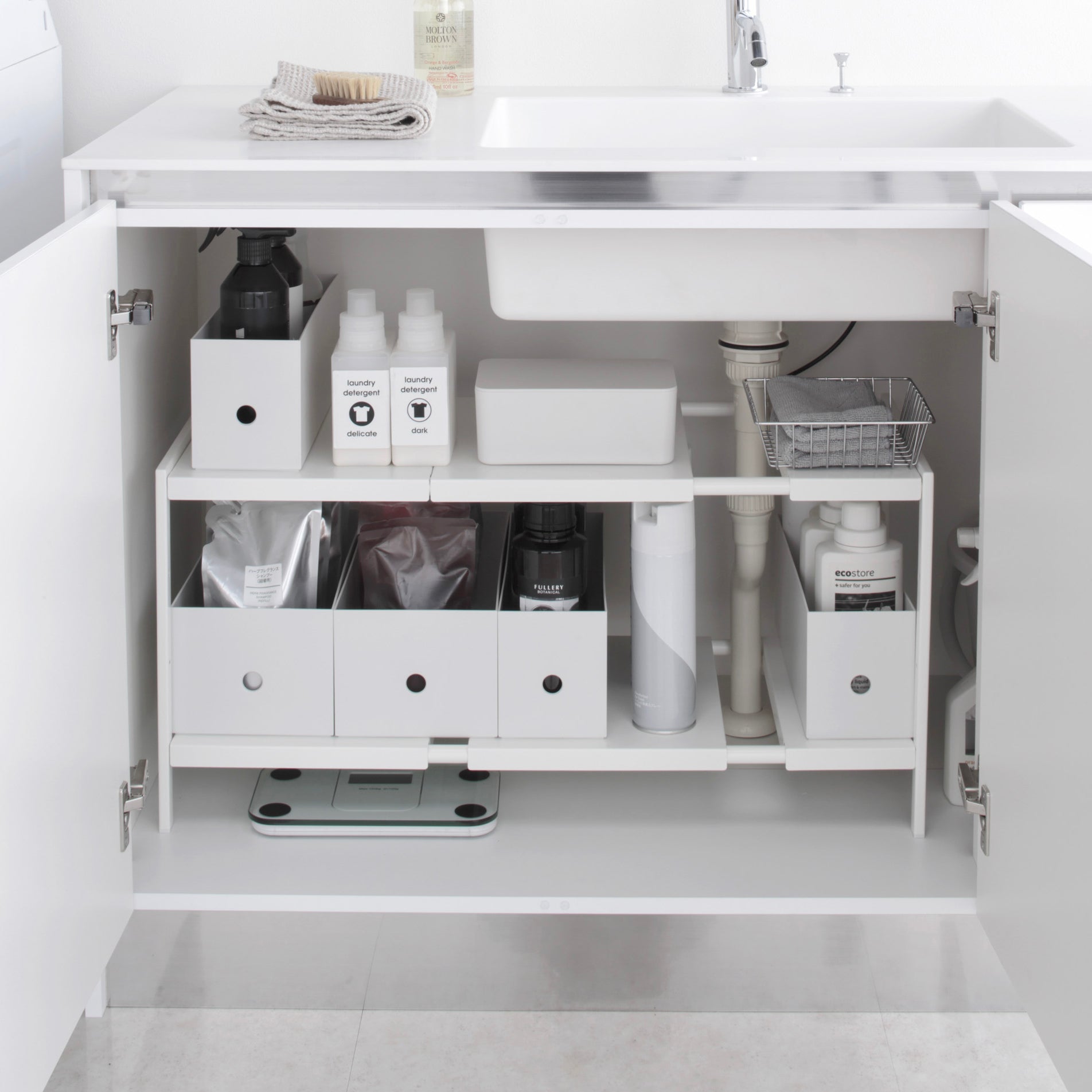 2-Tiered Extendable Under-Sink Organizer