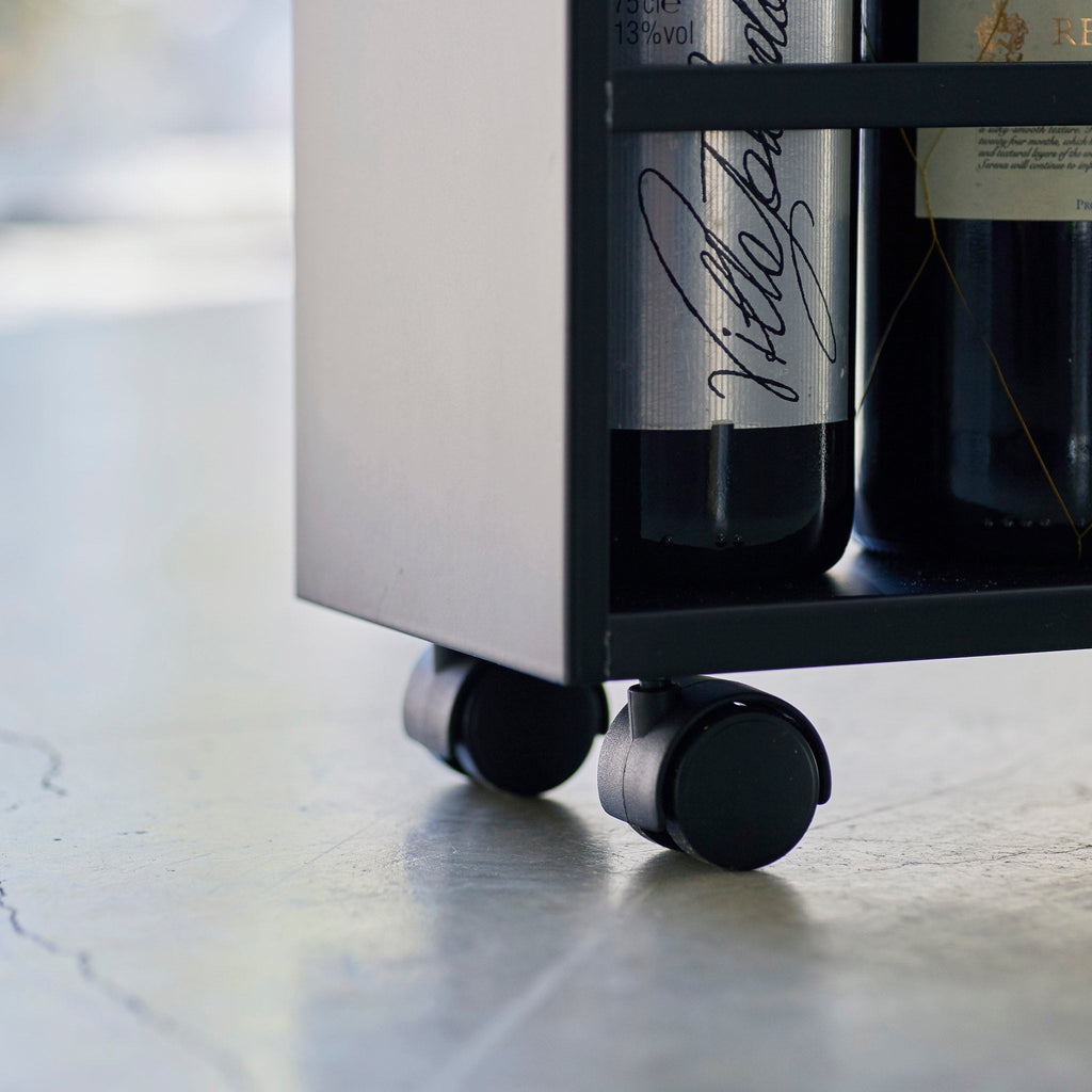 Slim Wood-Top Storage Cart