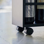 Slim Wood-Top Storage Cart