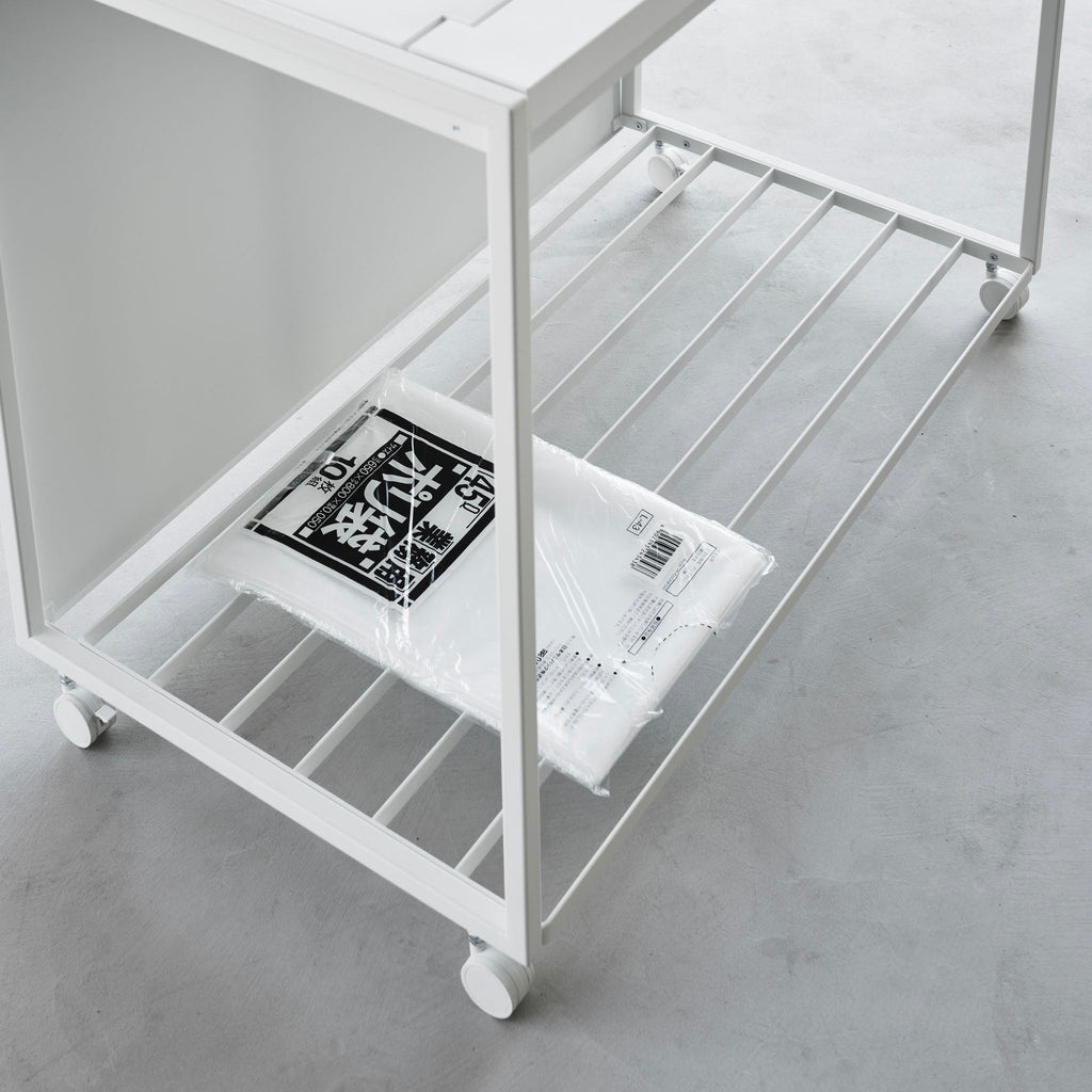 3-Compartment Trash Can with Casters