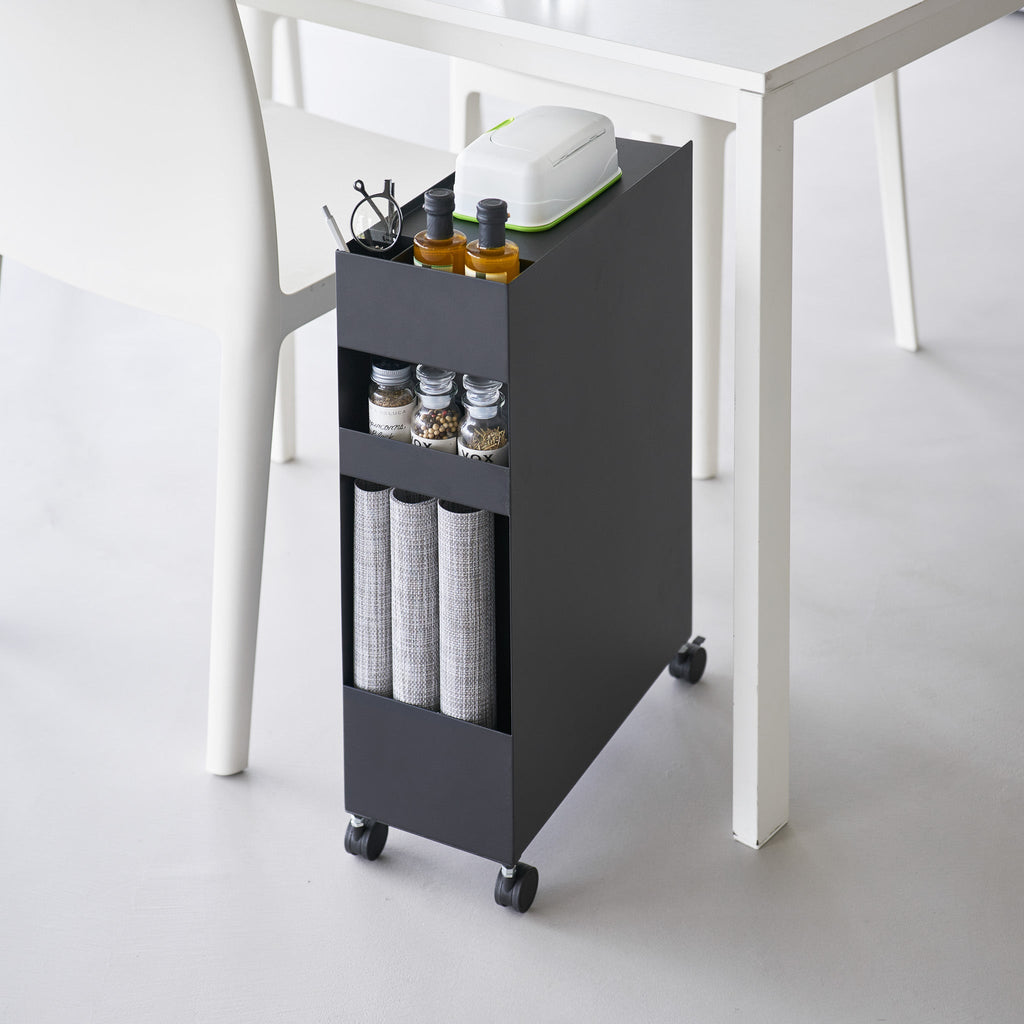 3-Tiered Storage Basket Stand with Casters