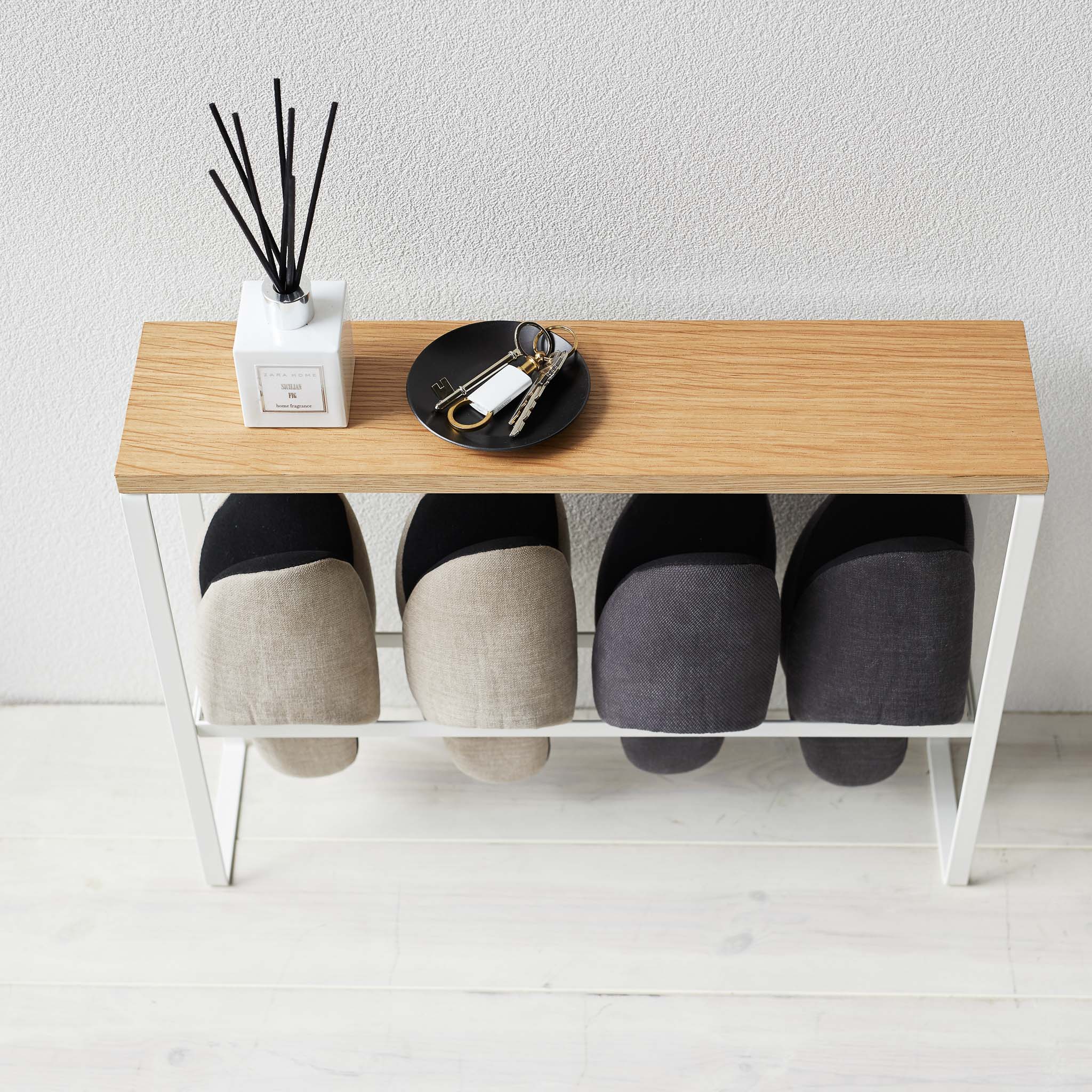 Wood-Top Slipper Rack