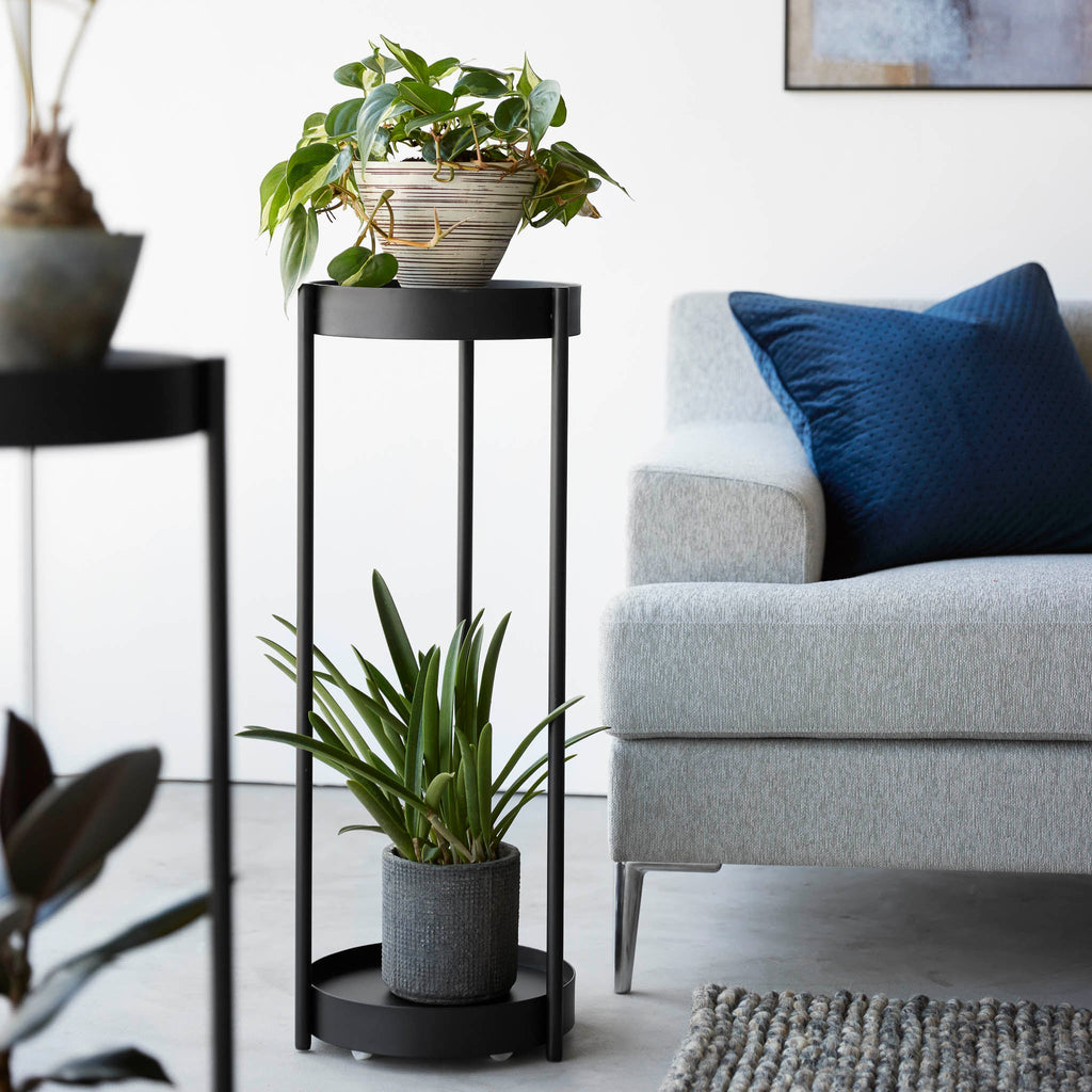 2-Tiered Plant Stand with Casters