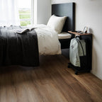 Semi-Closed Wood-Top Side Table with Casters