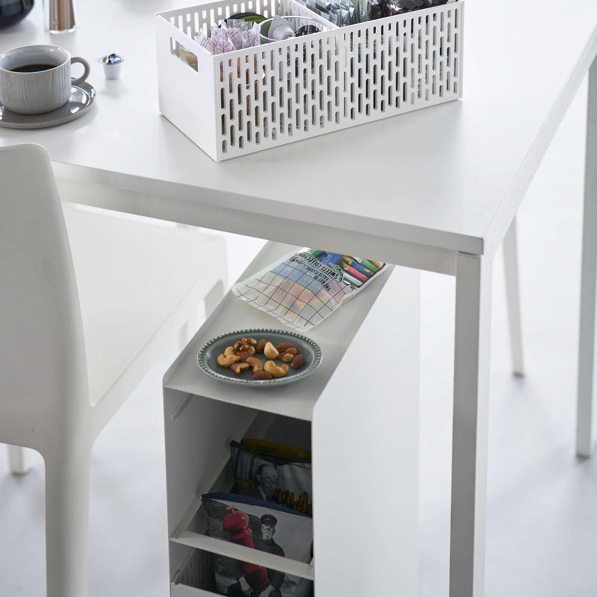 3-Tiered Storage Basket Stand with Casters