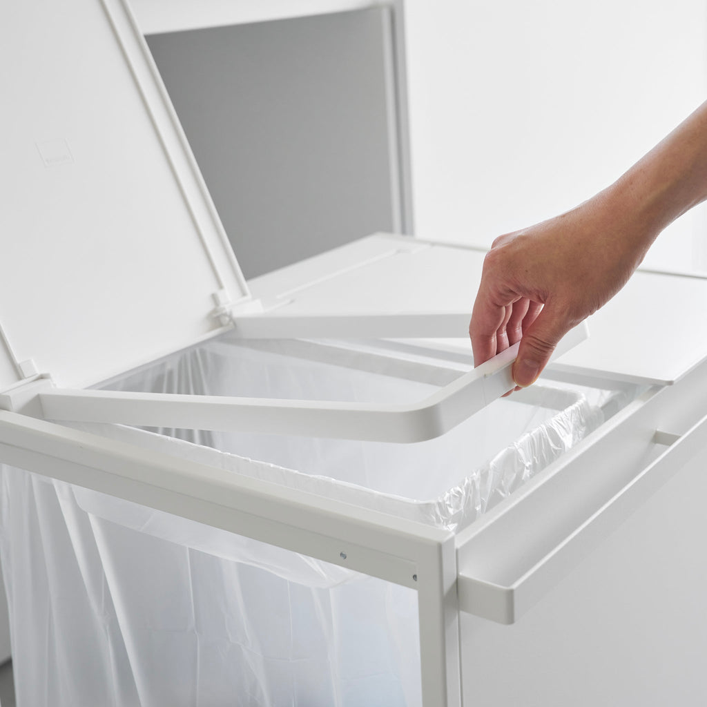 2-Compartment Trash Can with Casters