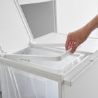 2-Compartment Trash Can with Casters