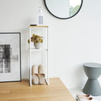 2-Tiered Wood-Top Shelf