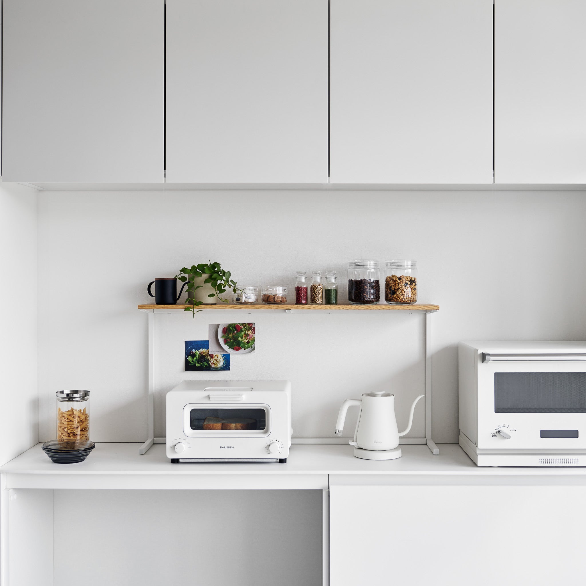 Wood-Top Kitchen Shelf