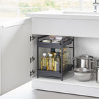 2-Tiered Sliding Under-Sink Organizer