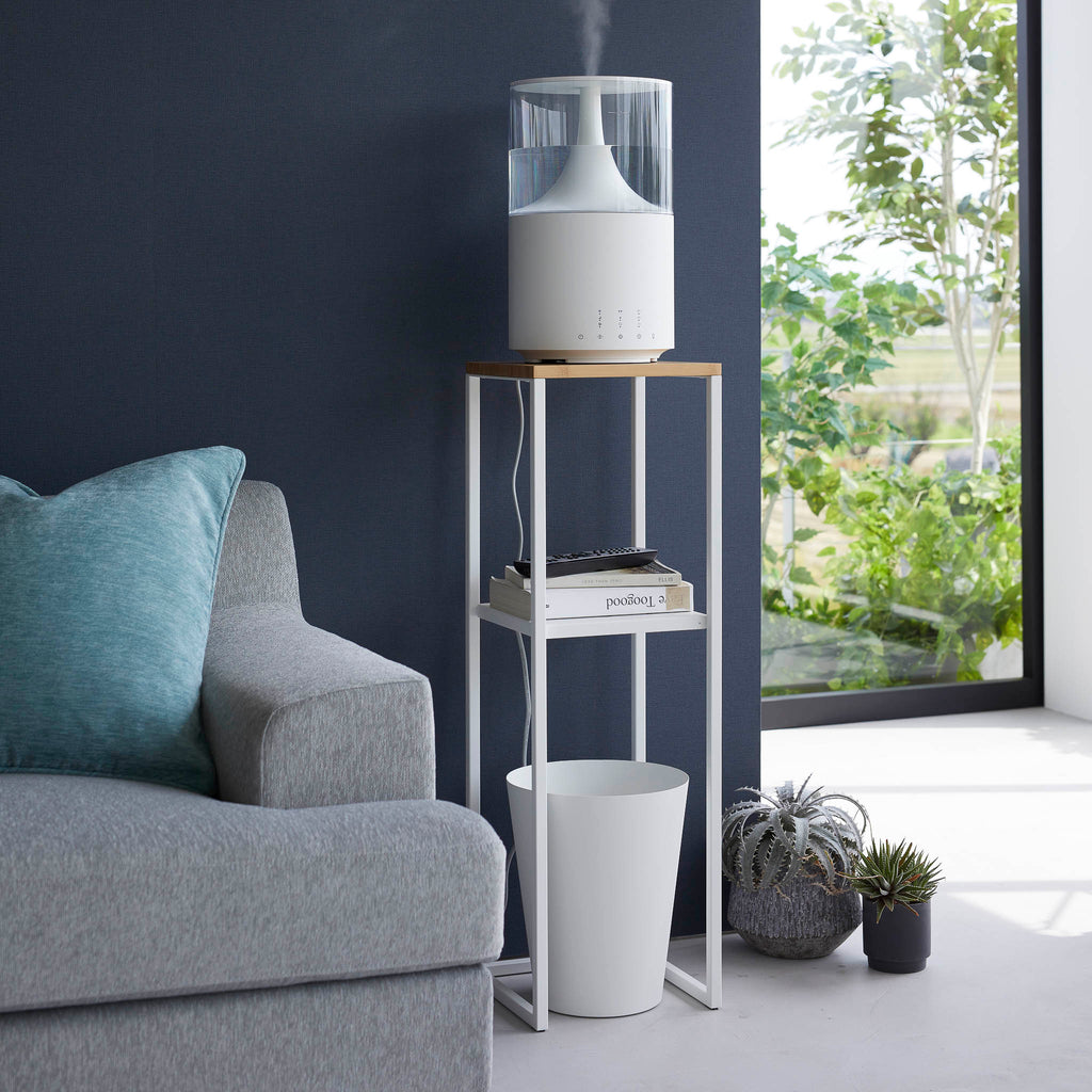 2-Tiered Wood-Top Shelf