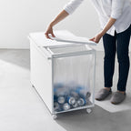 3-Compartment Trash Can with Casters