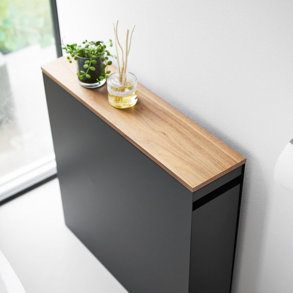 Sliding Wood-Top Storage Rack