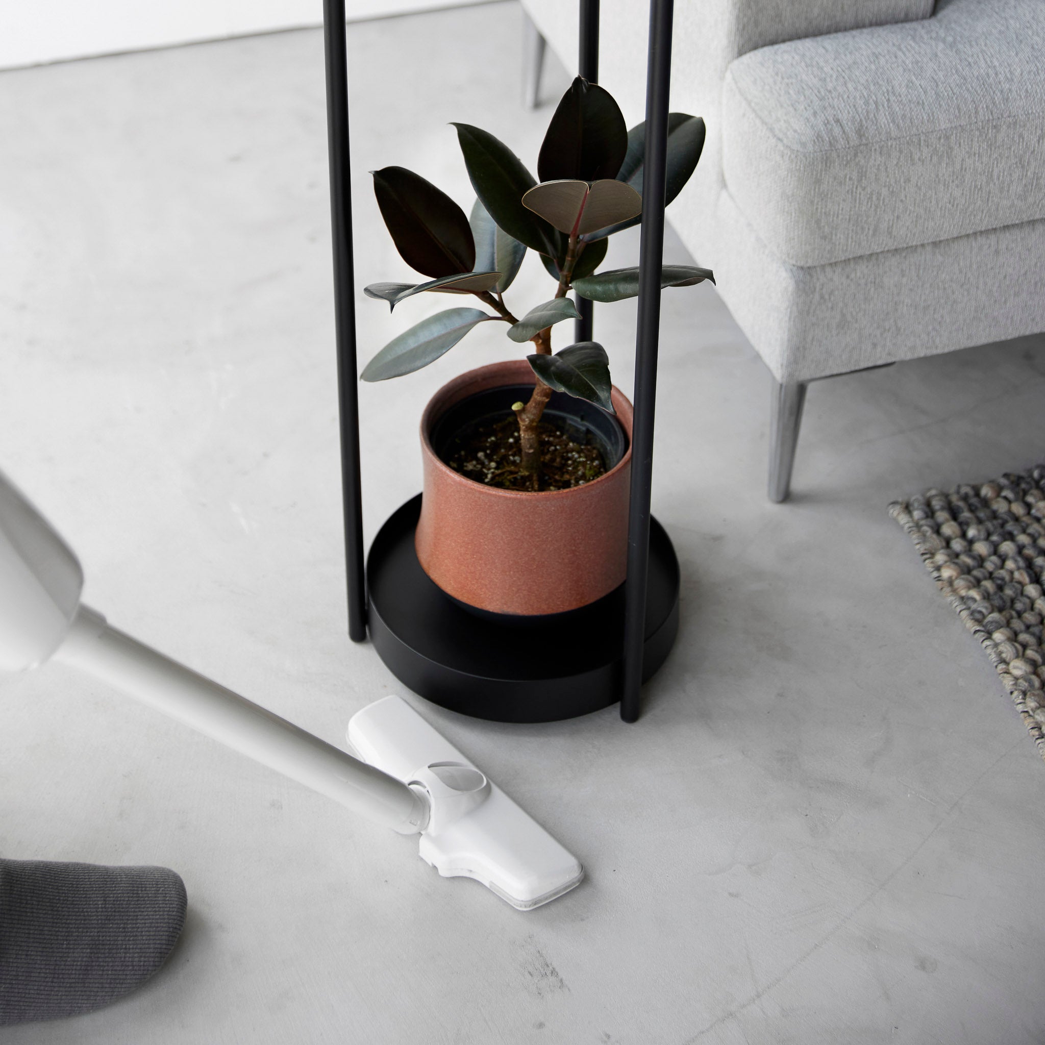 2-Tiered Plant Stand with Casters