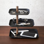 3-Tiered Accessory Stand with Rotatable Trays