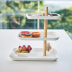 3-Tiered Accessory Stand with Rotatable Trays