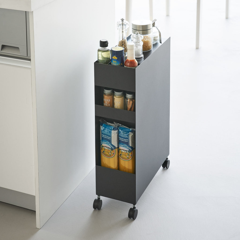 3-Tiered Storage Basket Stand with Casters