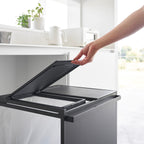 2-Compartment Trash Can with Casters