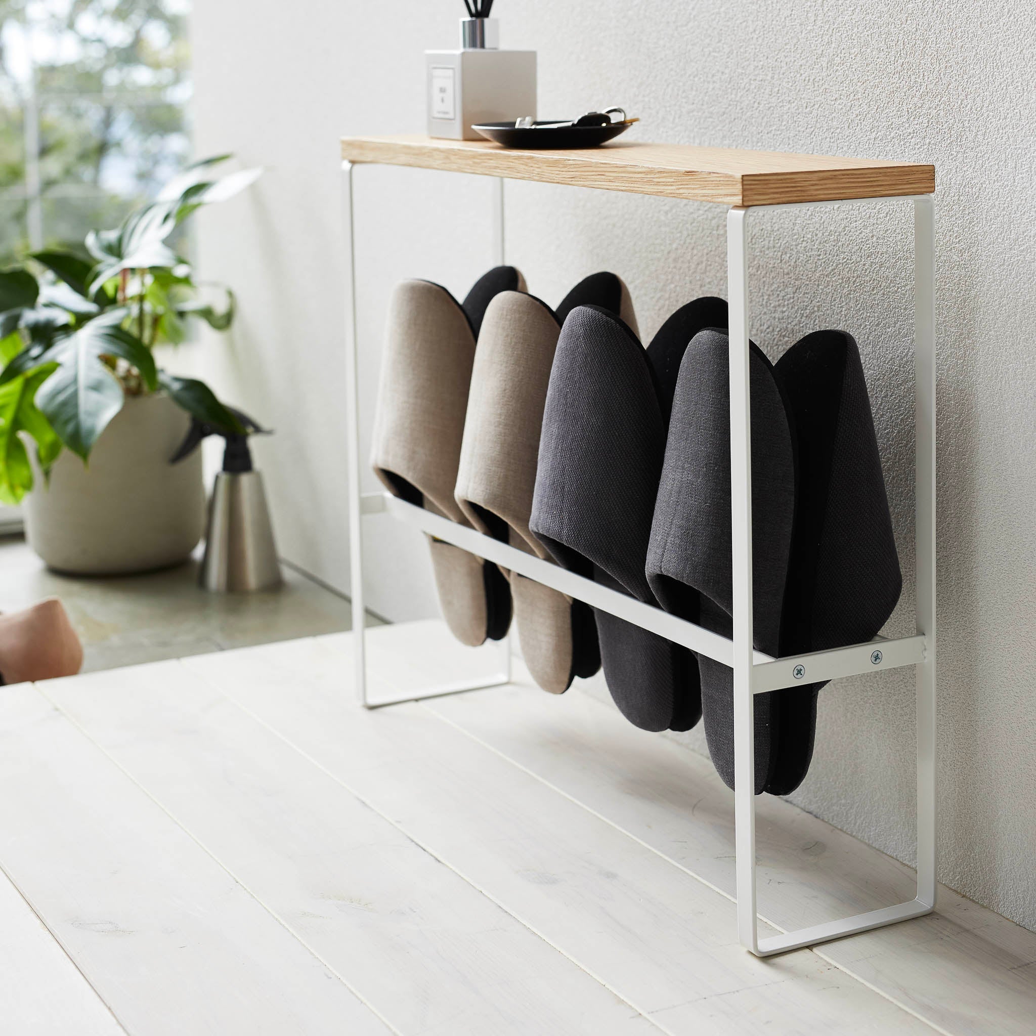 Wood-Top Slipper Rack