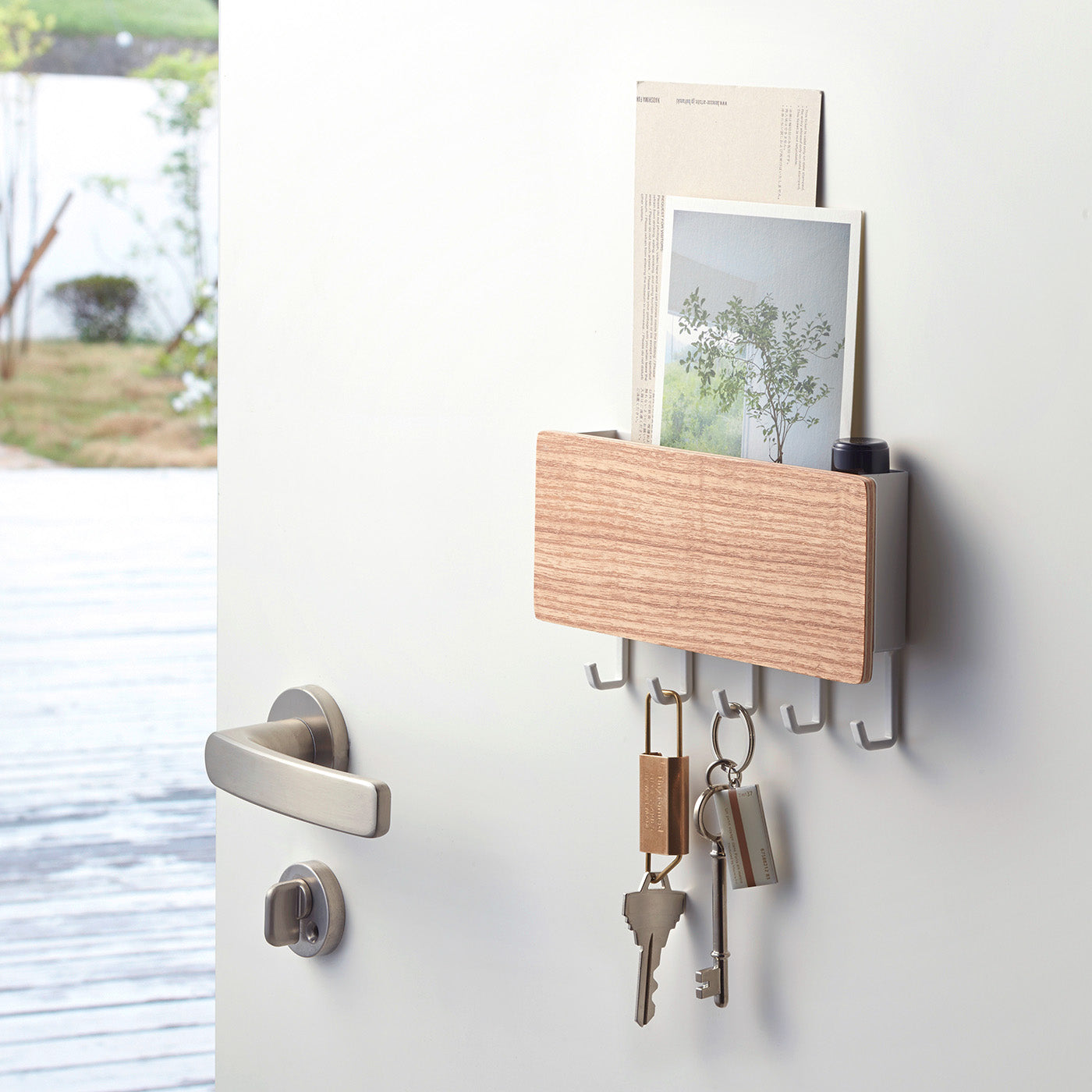 Magnetic Key Hooks with Tray
