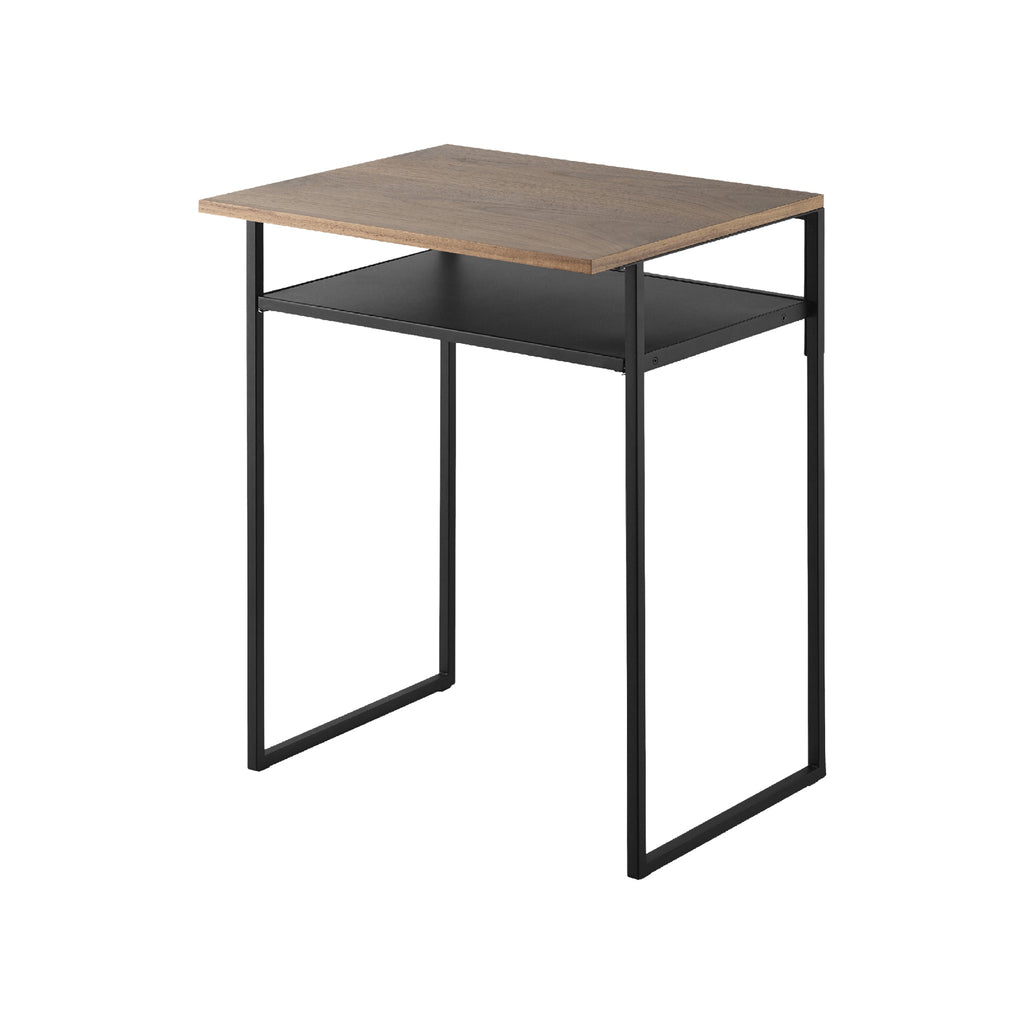 Wood-Top Table with Sliding Shelf