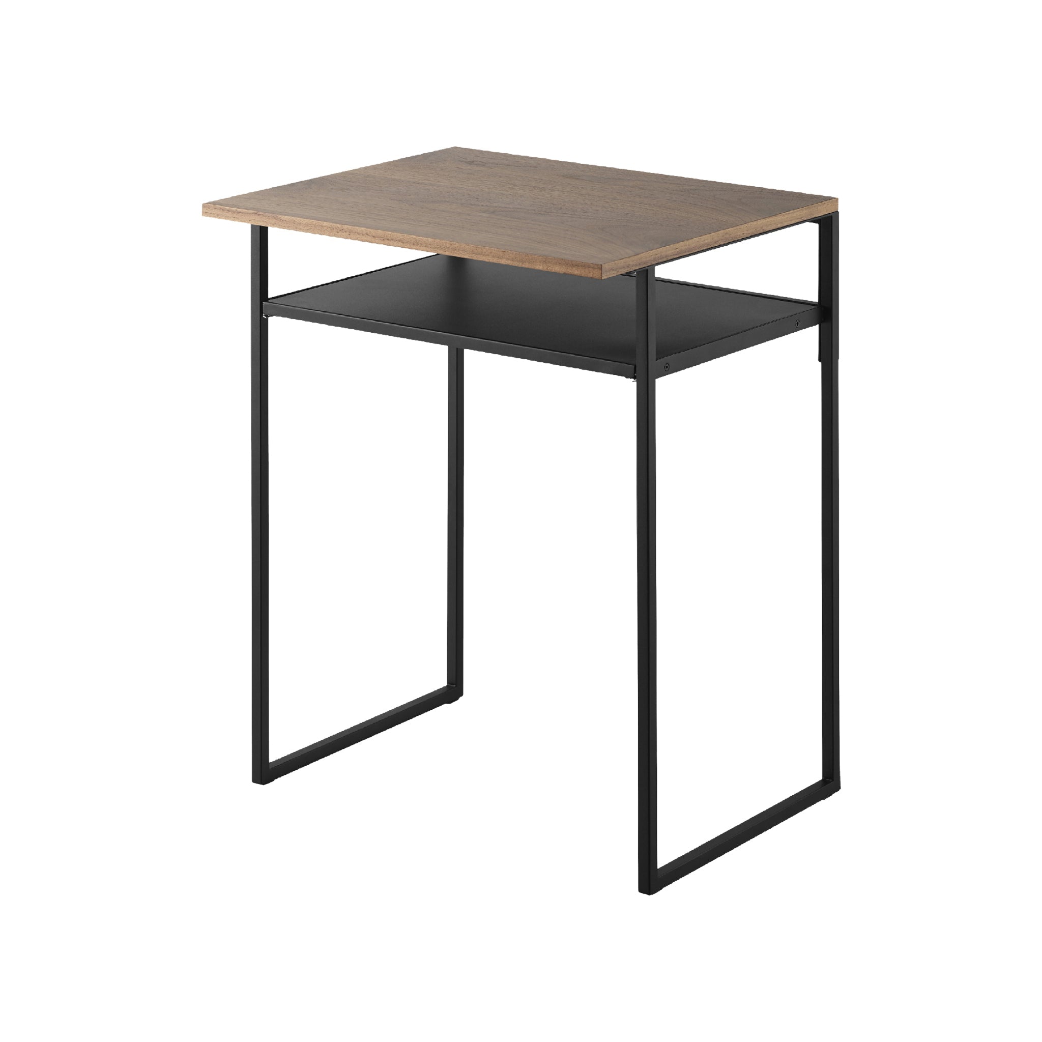 Wood-Top Table with Sliding Shelf