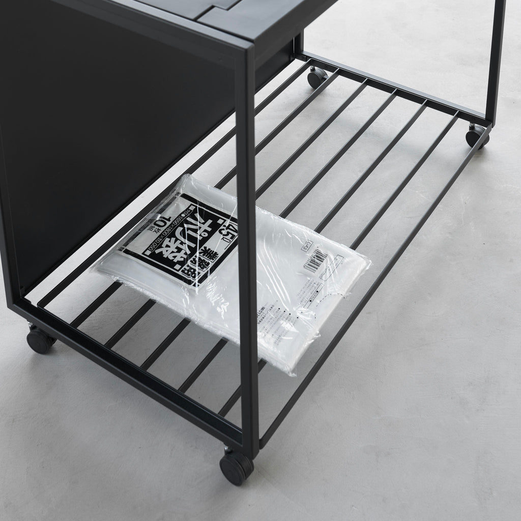 3-Compartment Trash Can with Casters