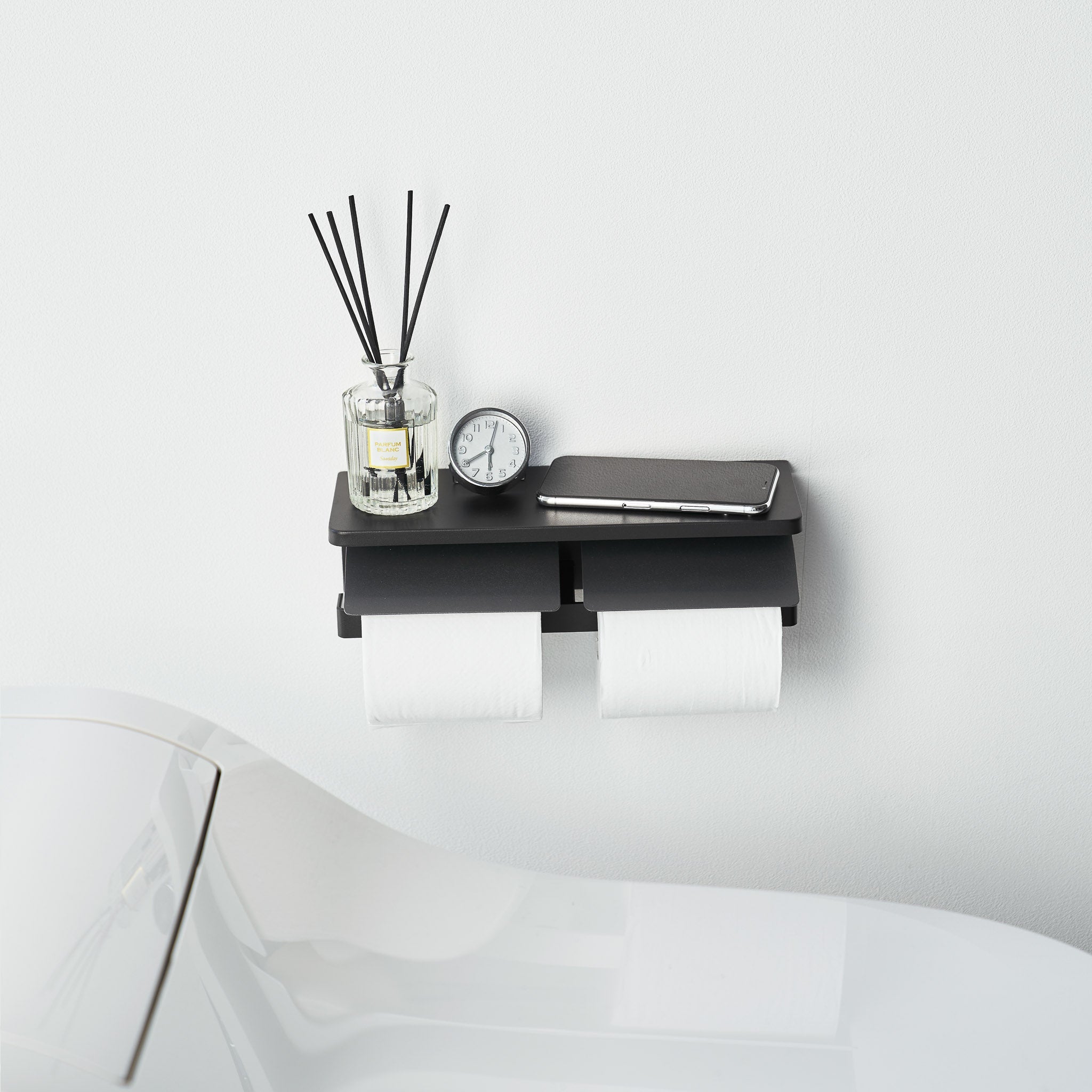 Wall-Mounted Double Toilet Paper Holder