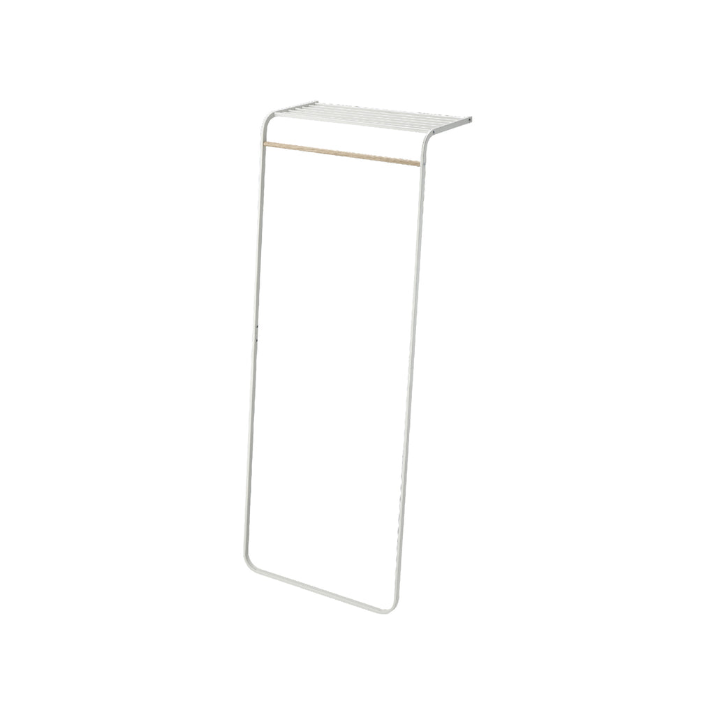 Leaning Coat Rack with Shelf