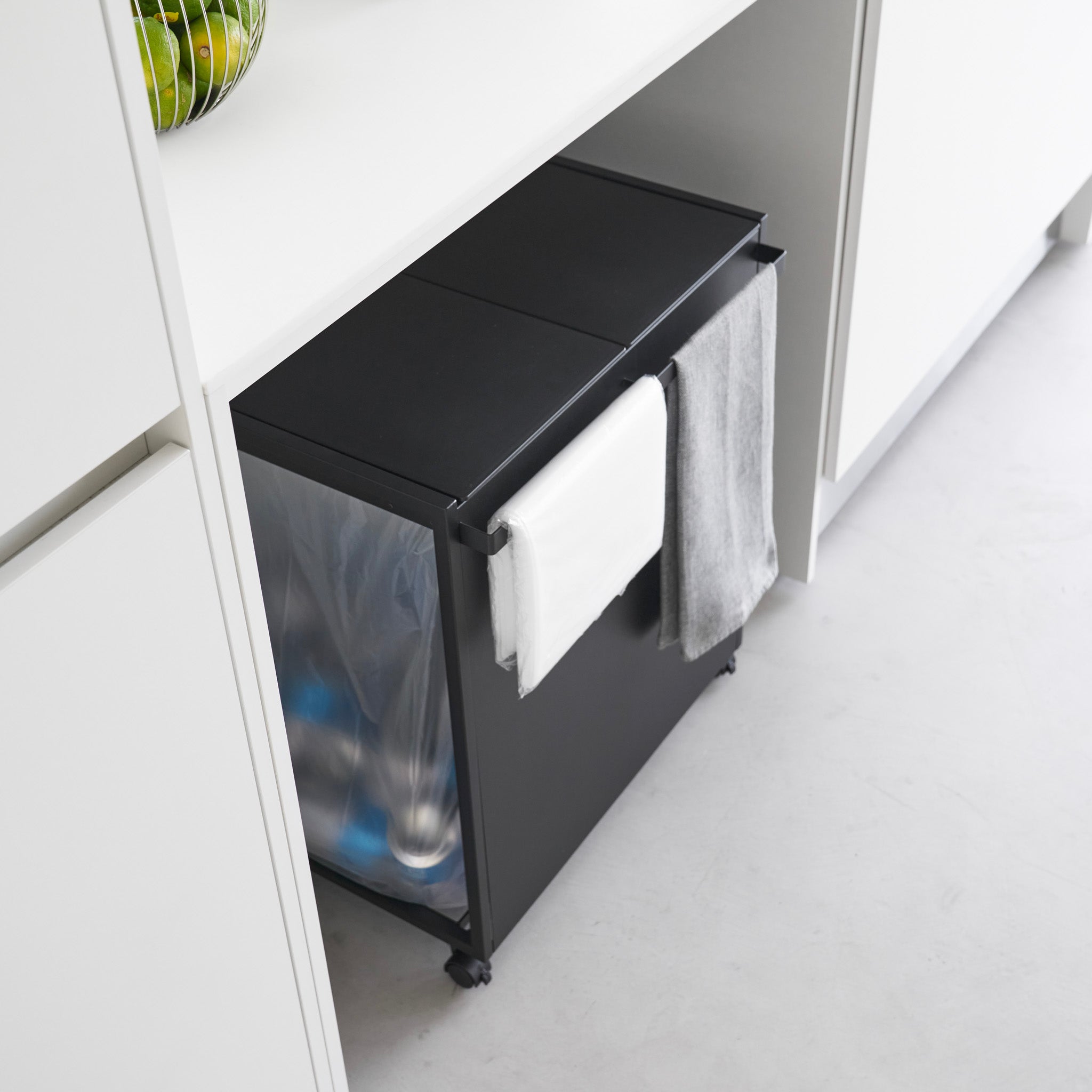 2-Compartment Trash Can with Casters