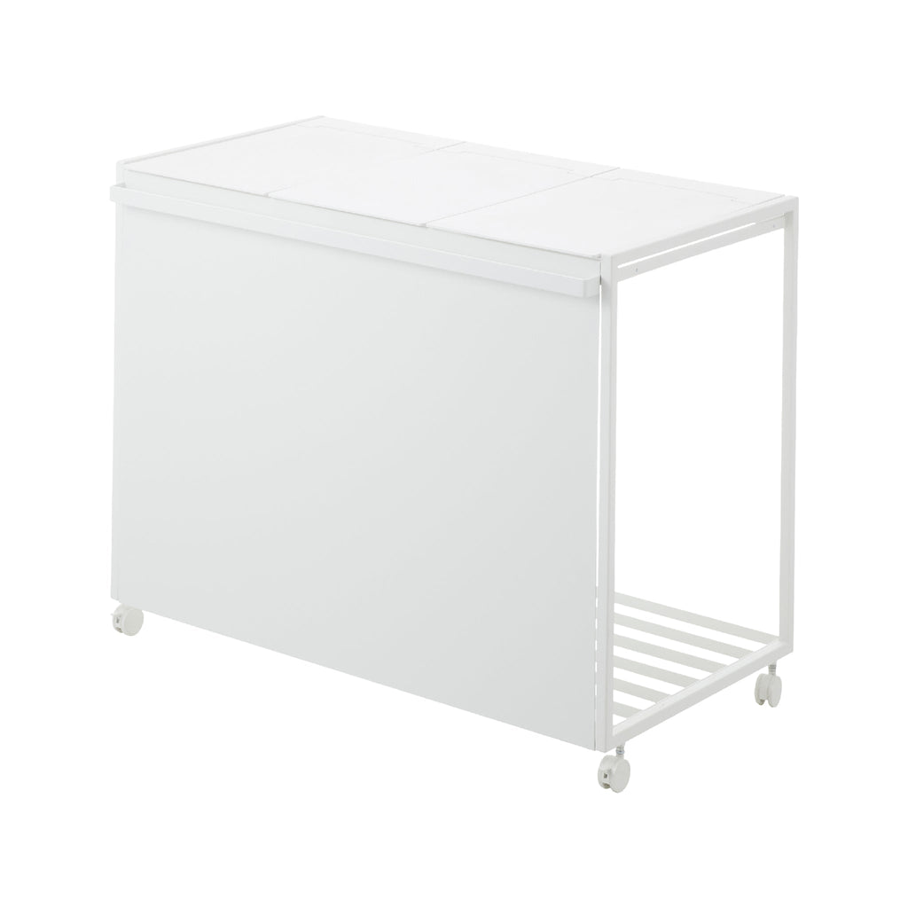 3-Compartment Trash Can with Casters