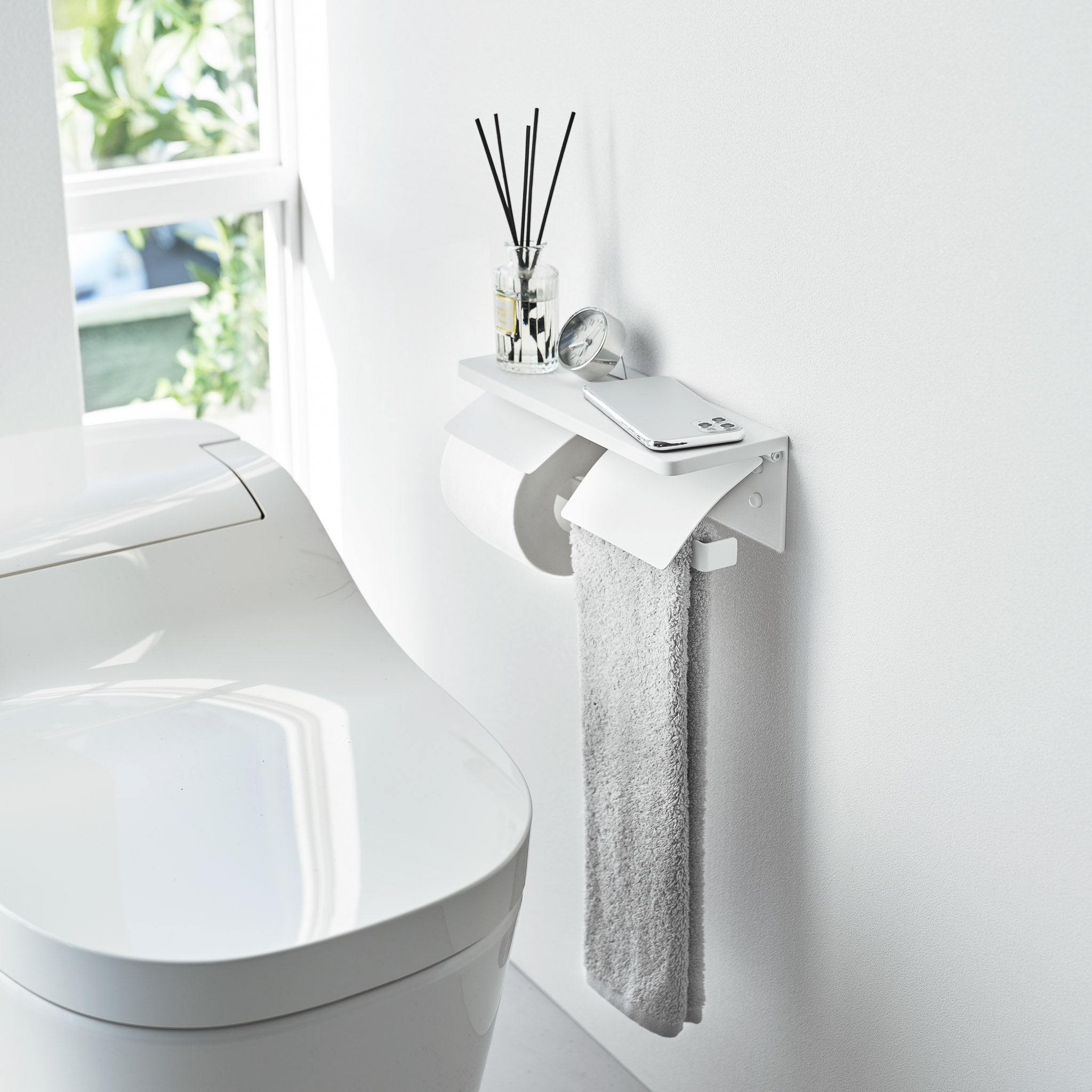 Wall-Mounted Double Toilet Paper Holder
