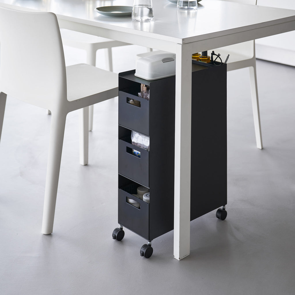 3-Tiered Storage Basket Stand with Casters