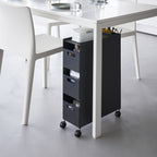 3-Tiered Storage Basket Stand with Casters