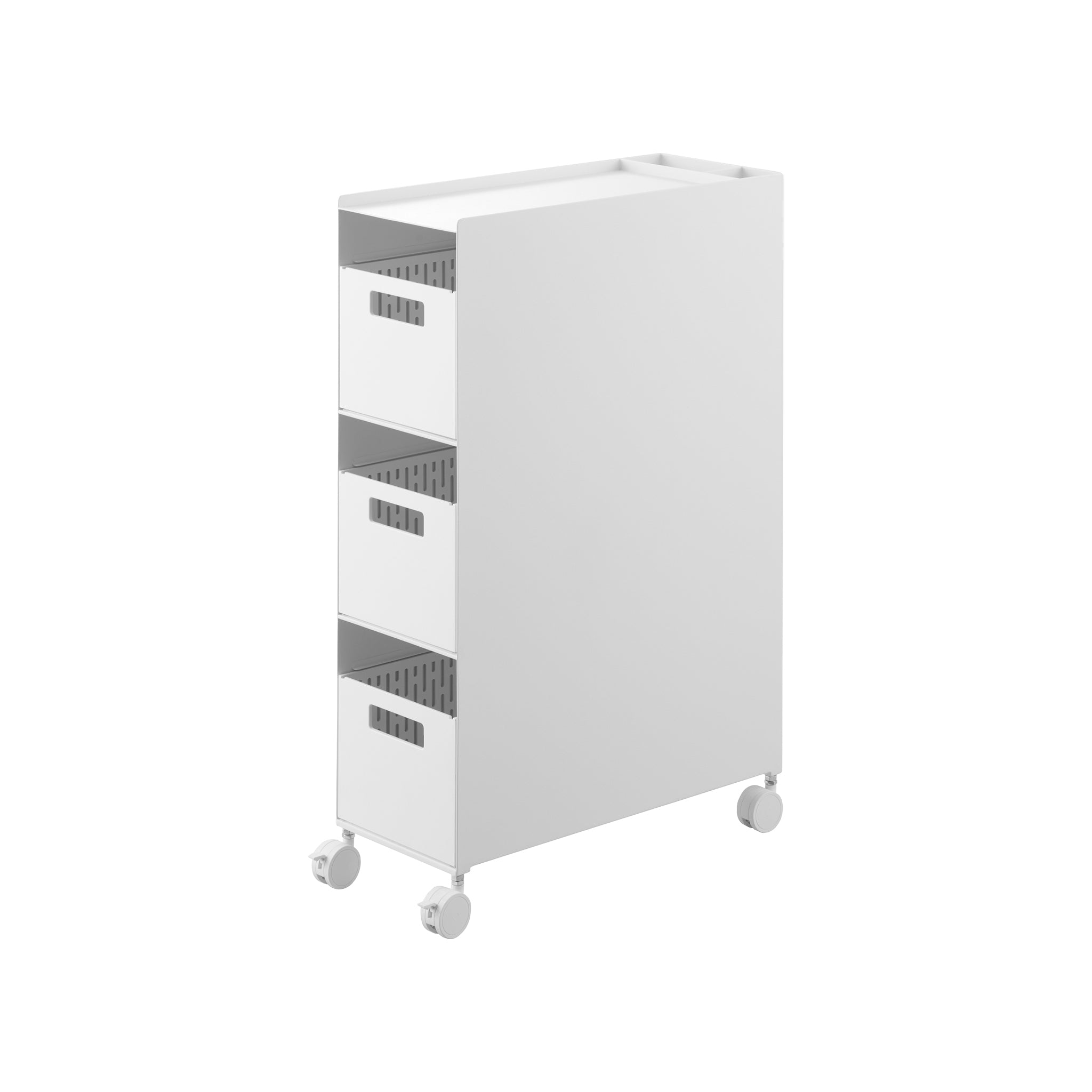 3-Tiered Storage Basket Stand with Casters