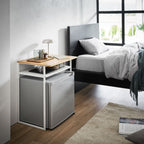 Wood-Top Table with Sliding Shelf