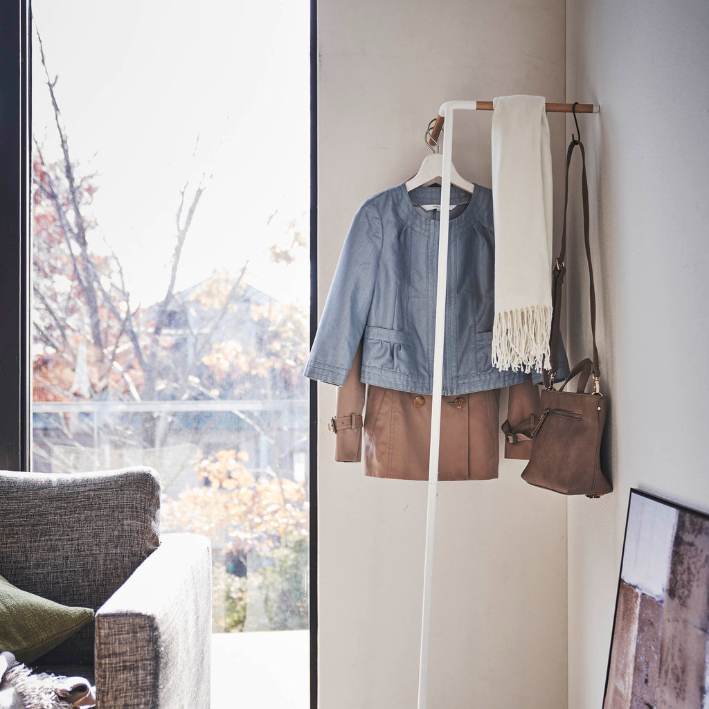 Leaning Corner Coat Rack