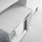 3-Compartment Trash Can with Casters