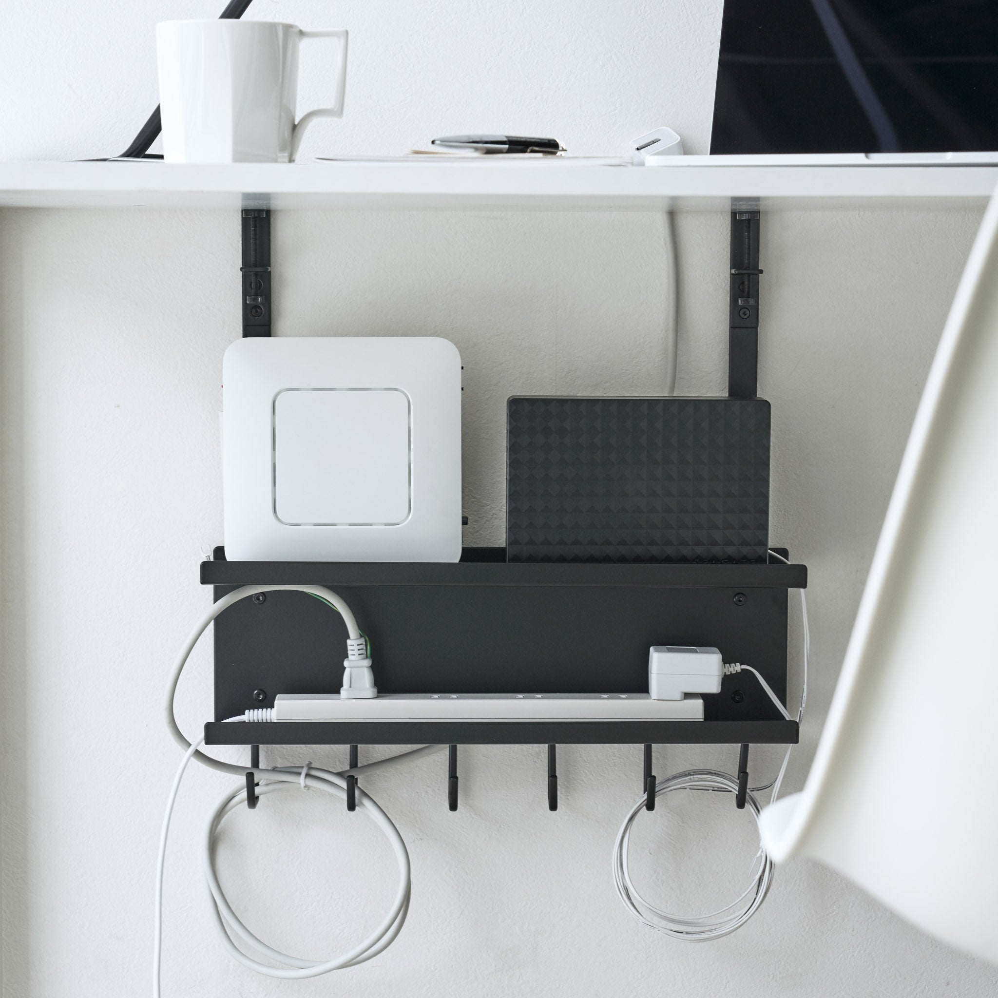 Under-Desk Cable & Router Organizer