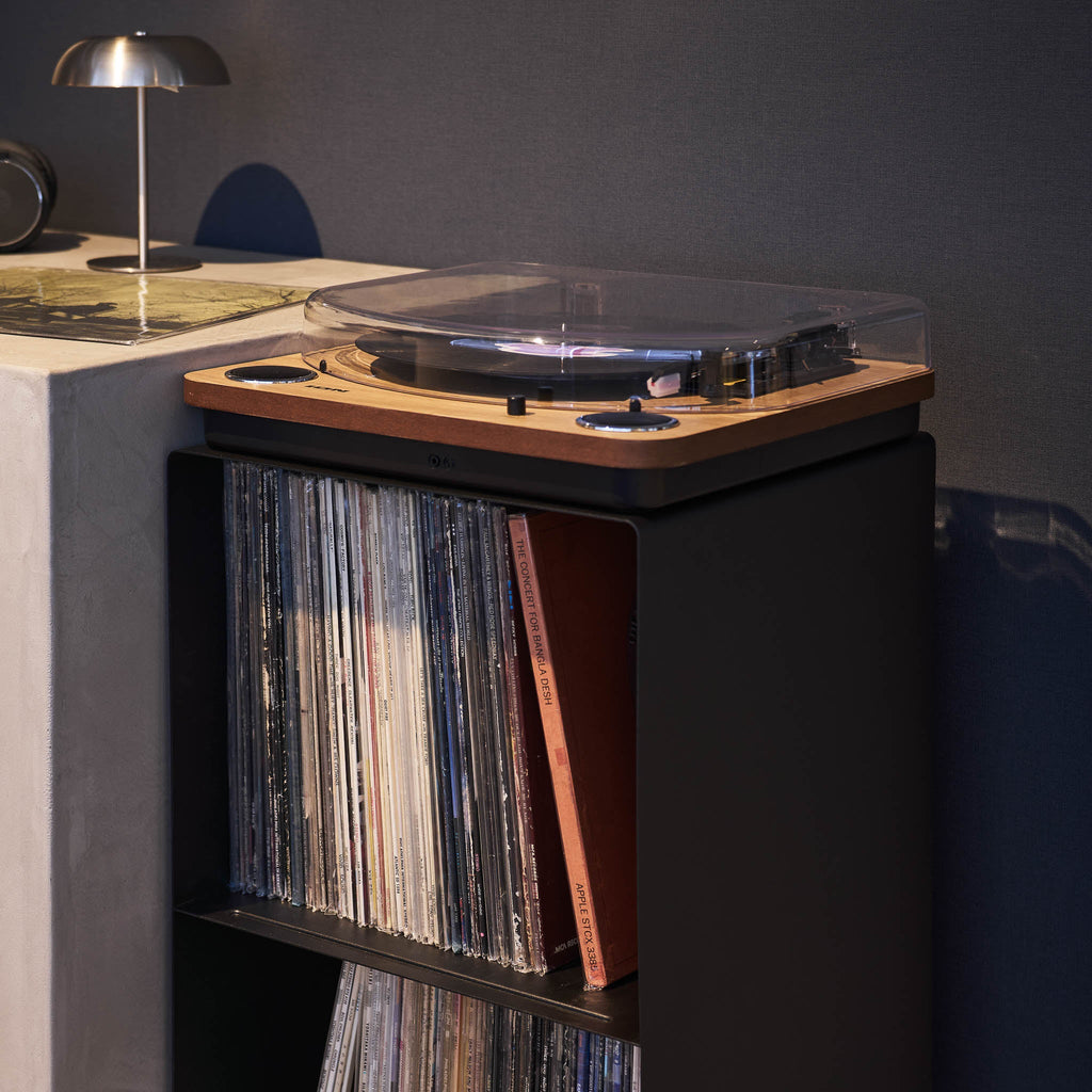 2-Tiered Record Rack with Casters