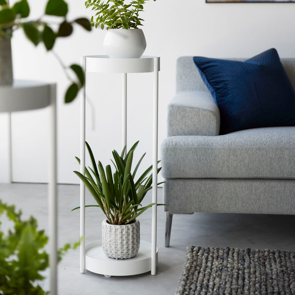 2-Tiered Plant Stand with Casters