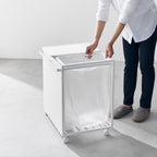 2-Compartment Trash Can with Casters