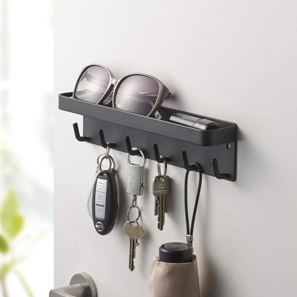 Magnetic Key Hooks with Tray