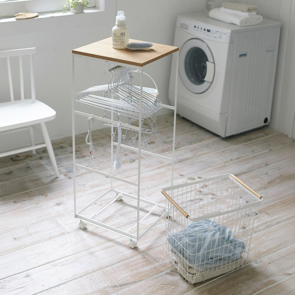 Wood-Top Laundry Wagon