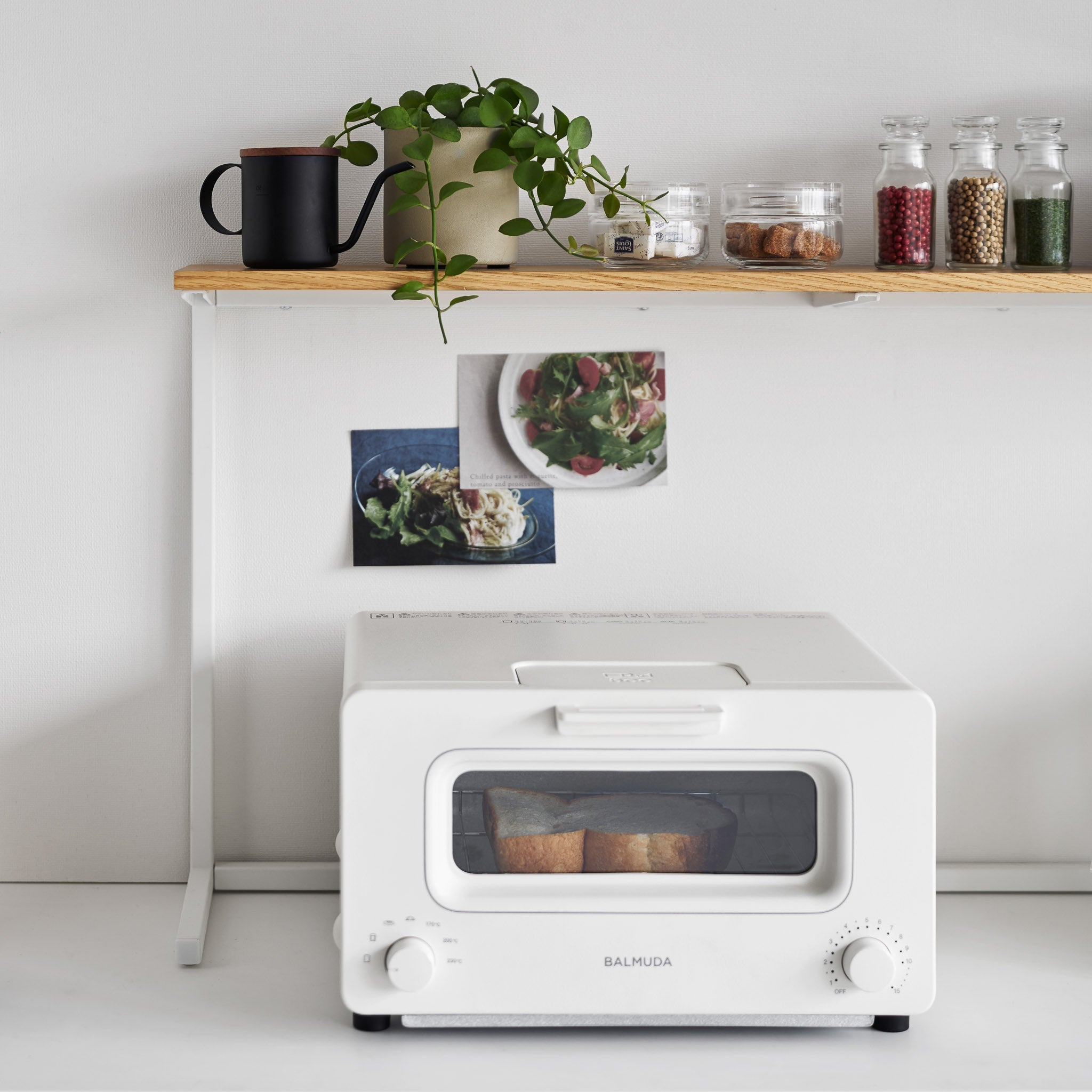 Wood-Top Kitchen Shelf
