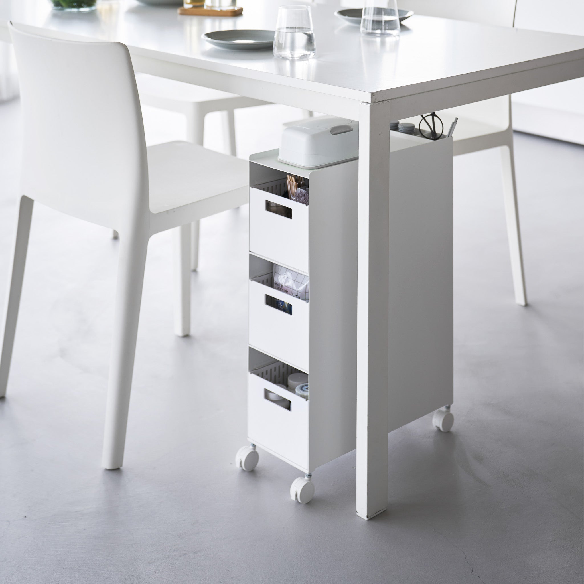 3-Tiered Storage Basket Stand with Casters