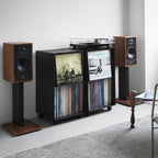 2-Tiered Record Rack with Casters