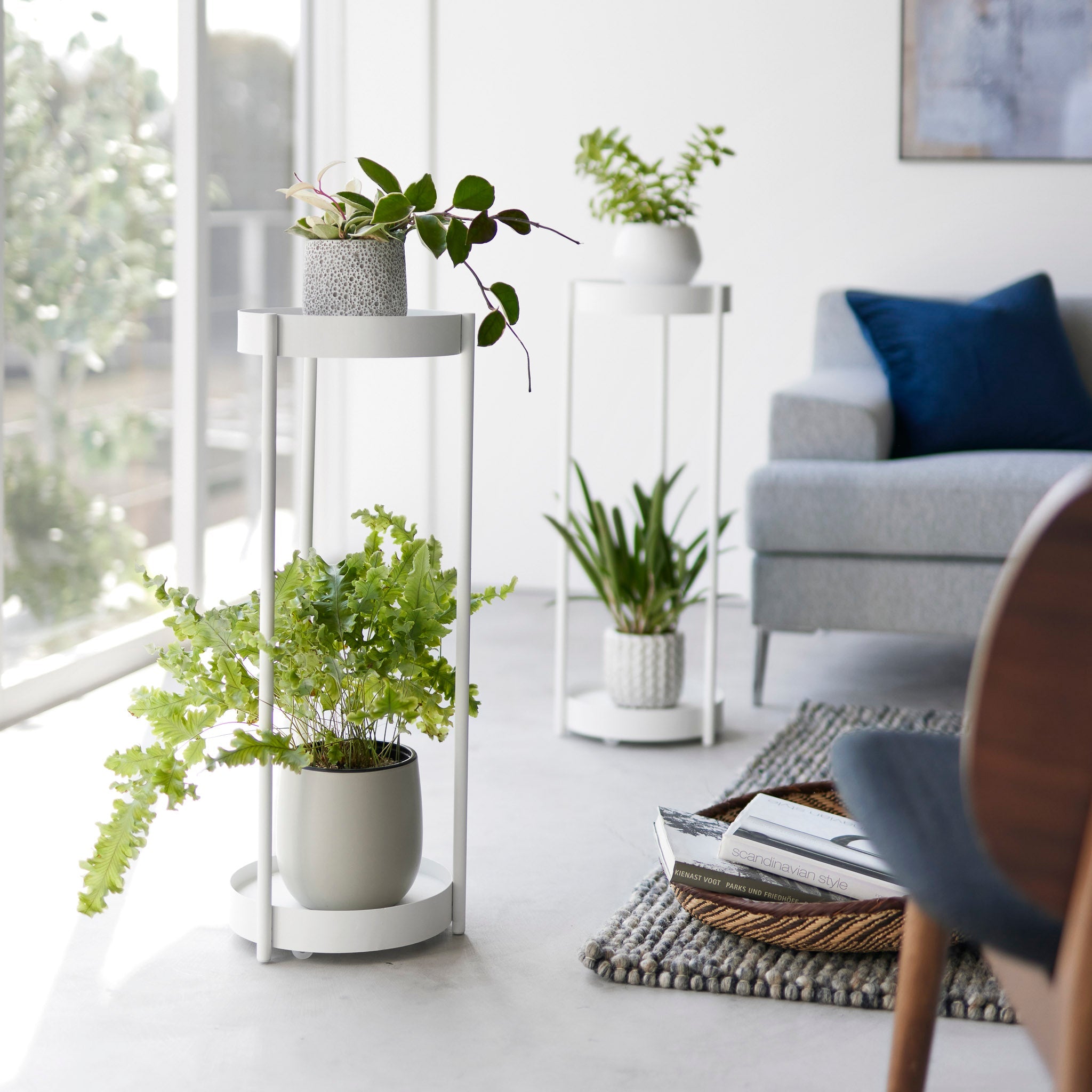 2-Tiered Plant Stand with Casters